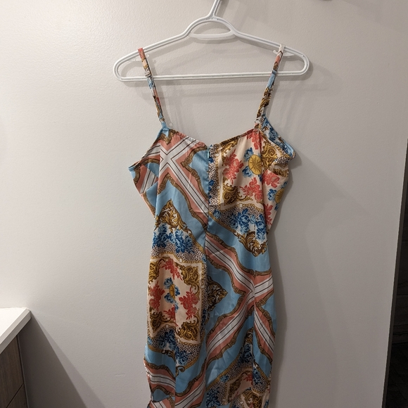 Guess satin Ramsay slip dress chain print, Large - Picture 6 of 7